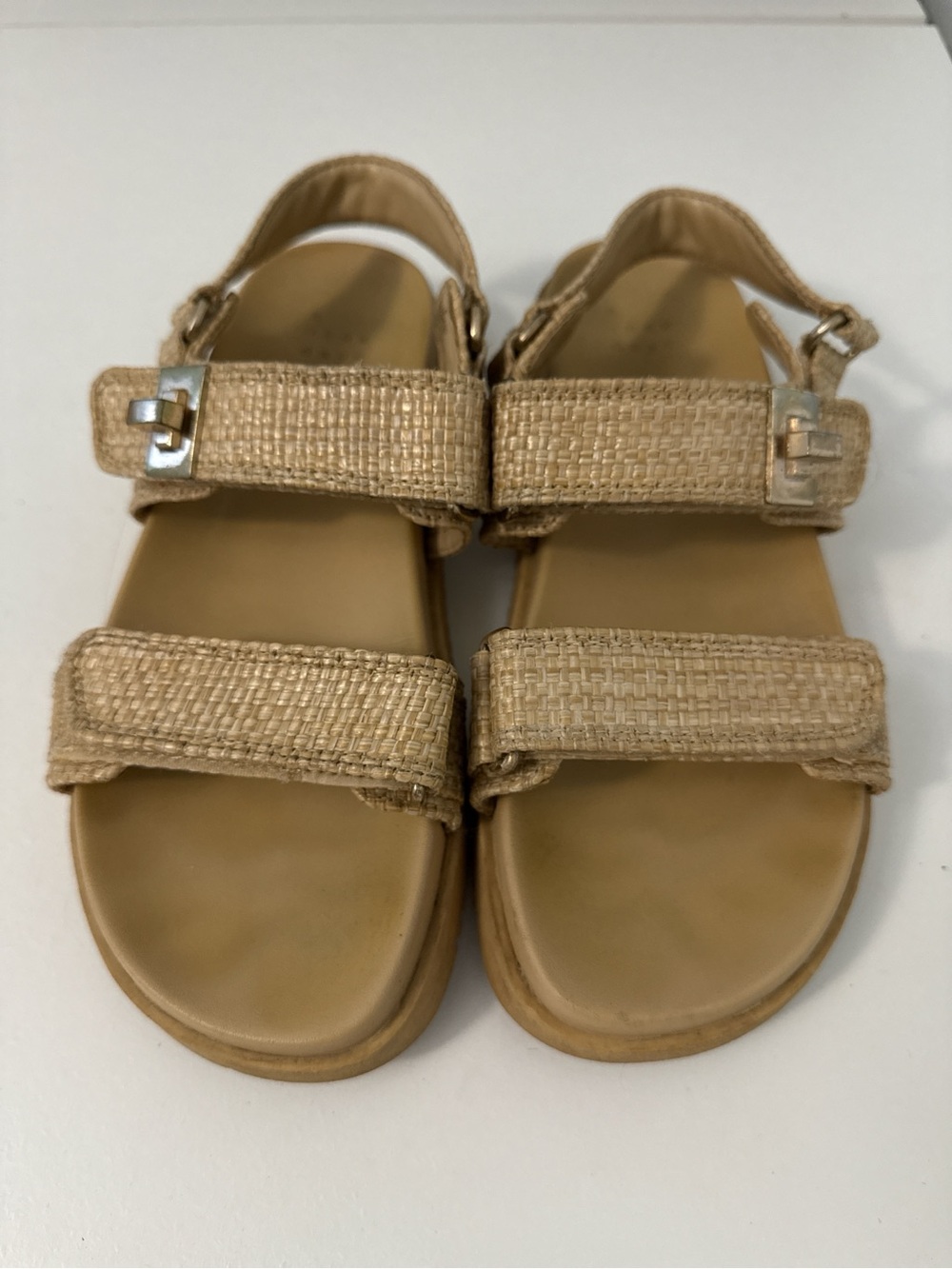 a new day Tan Woven Strap Sandals